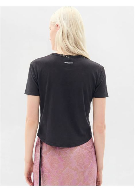 t-shirt floor micro donna nera ANN DEMEULEMEESTER | B0013923 FA740098